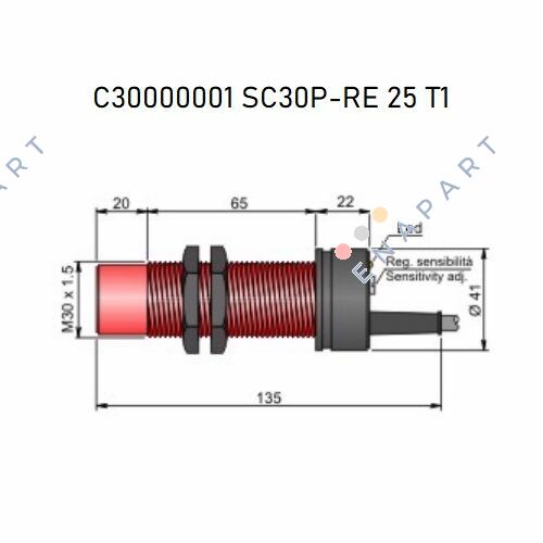 SC30P-RE25 T1 静電容量センサー