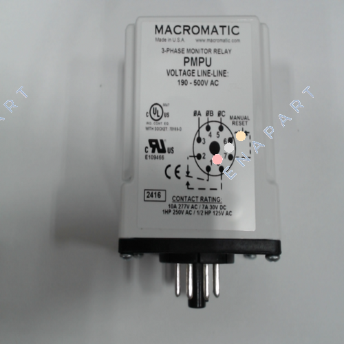 193599301 Daikin McQuay 193599301 リレーフェーズモニター 109-500VAC 10A/277V、7A/30V、8ピン SPDT