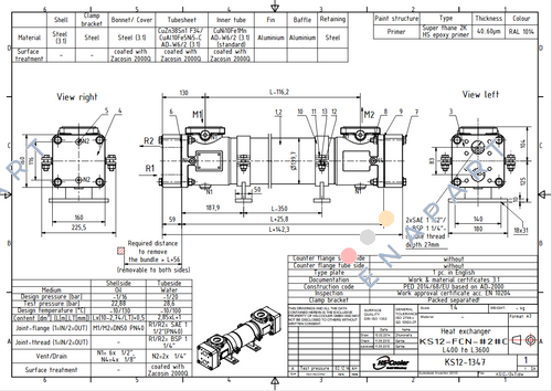 (KS12-1347)KS12-FCN-423C L800 熱交換器