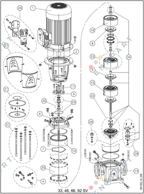 KL01AC0 - KIT SV33/46/66/92 M.SEAL+OR EP シーリングキット