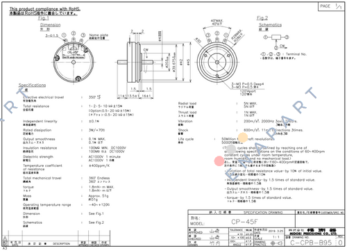 CP-45F 2K ギヤヘッド 