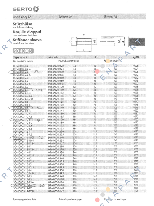 SO 40003-12-10 (016.0030.240)  Stützhülsへ